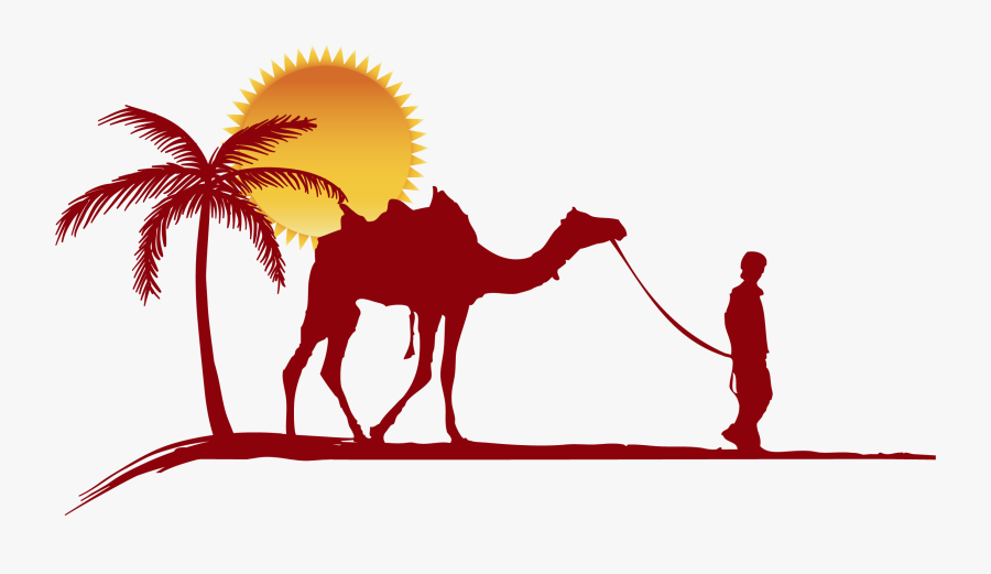 Transparent Camel Clipart Png - Camel In Desert Vector, Transparent Clipart