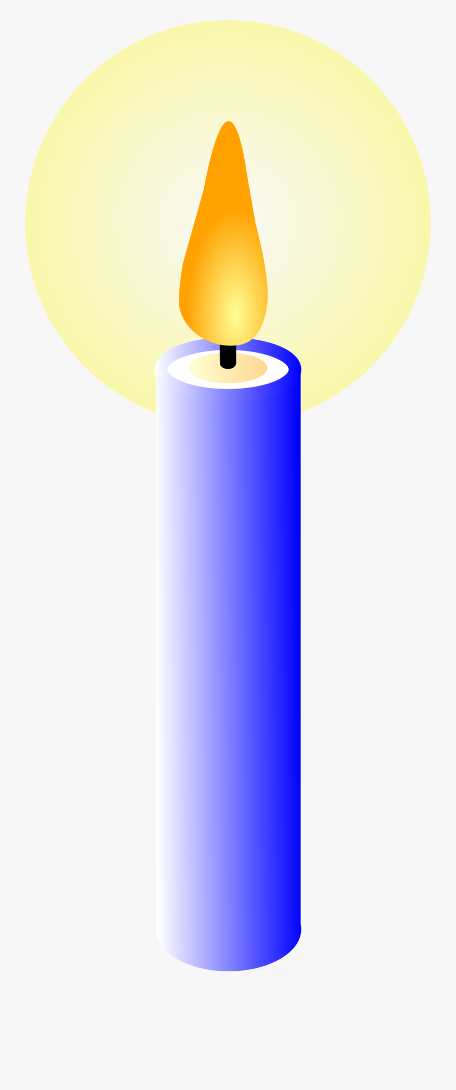Candle Clipart Blue Candle - Flame, Transparent Clipart