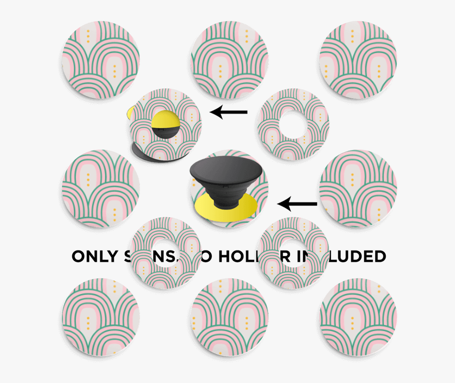 Art Deco Skin Phone Holder - Clip Art, Transparent Clipart