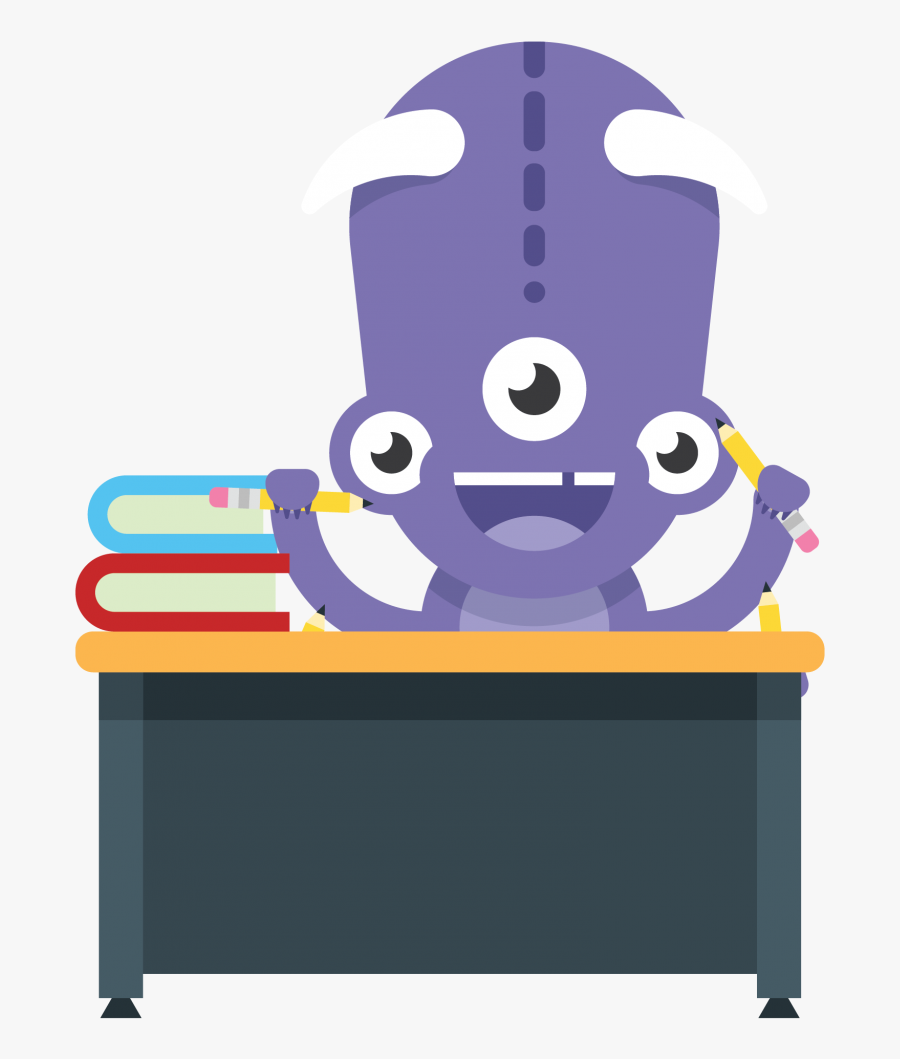 Monster Desk - Teacher, Transparent Clipart