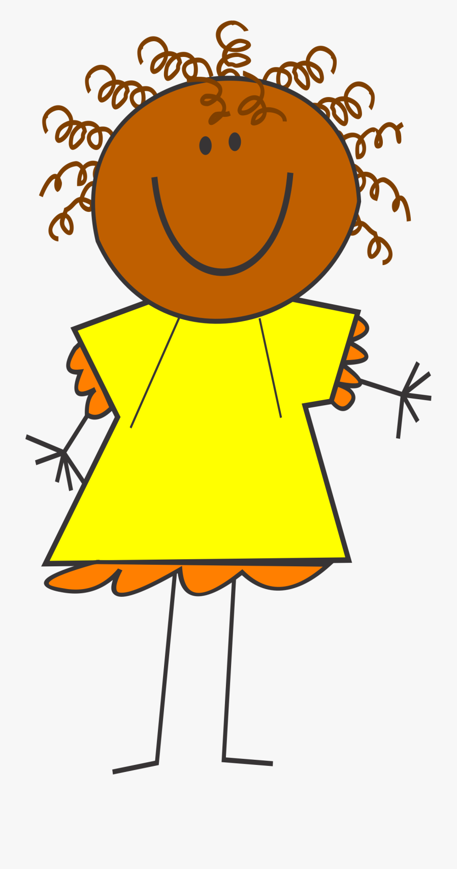 Funny Girl, Dark Skin Clip Arts - Funny Pic Of Girl Cartoon, Transparent Clipart