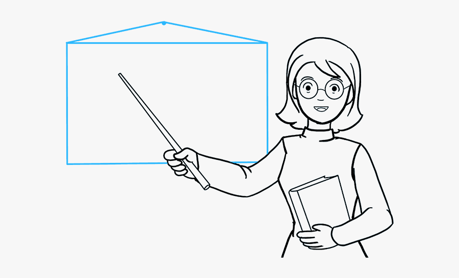 How To Draw Teacher - Drawing Image Of Teacher, Transparent Clipart