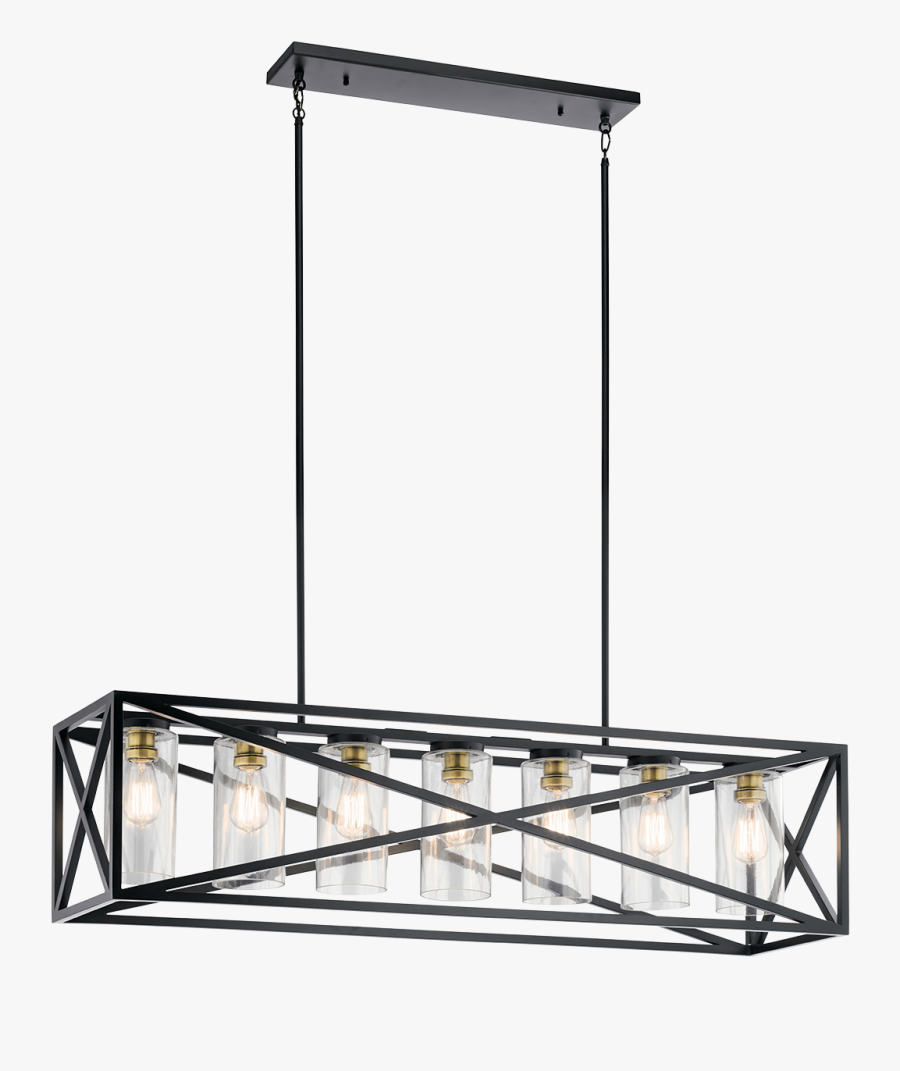 Clip Art Linear Chandelier Dining Room - Kichler 44082bk, Transparent Clipart