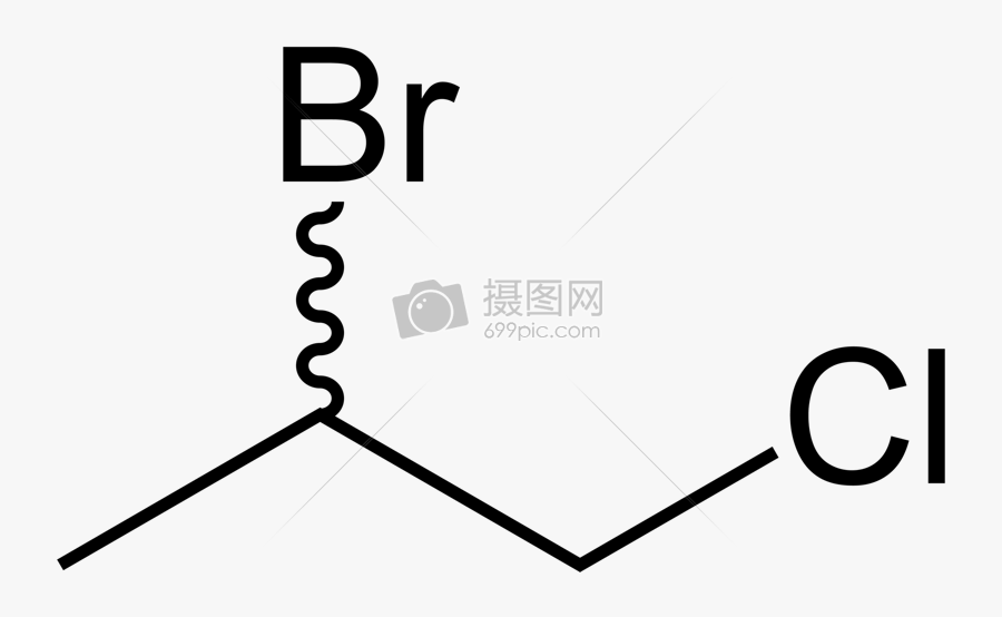 2 Bromo 1 Chloropropane Molecule The Skeleton Of C3h6brcl - Ch3 Chbr Ch2 Ch3, Transparent Clipart