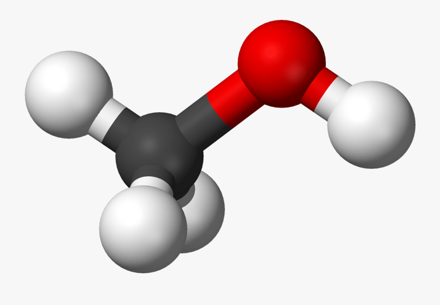 Diagram Of The Methanol Molecule - Methanol Molecule Png, Transparent Clipart