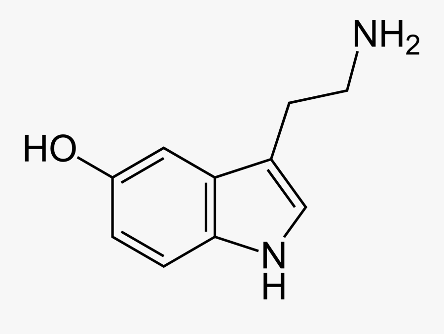 Serotonin Molecule, Transparent Clipart