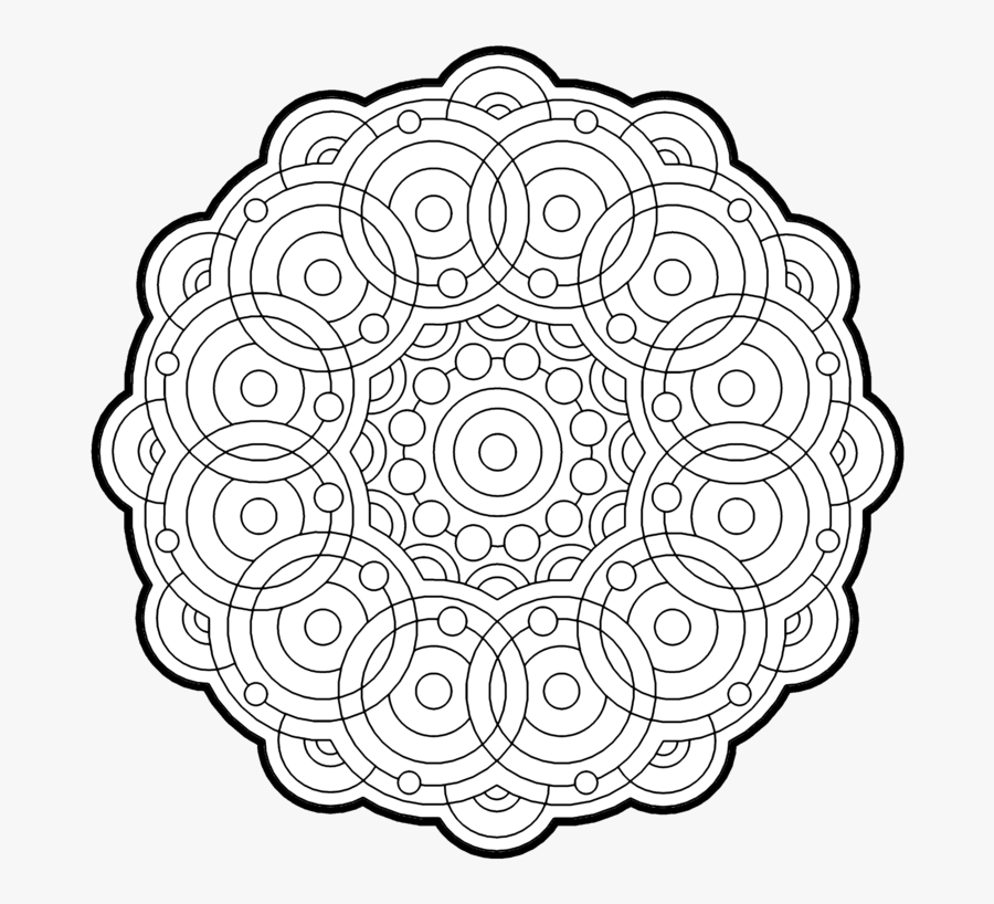 Molecule Coloring Is The Best Therapy Mandala - Coloring Geometric For Adults, Transparent Clipart