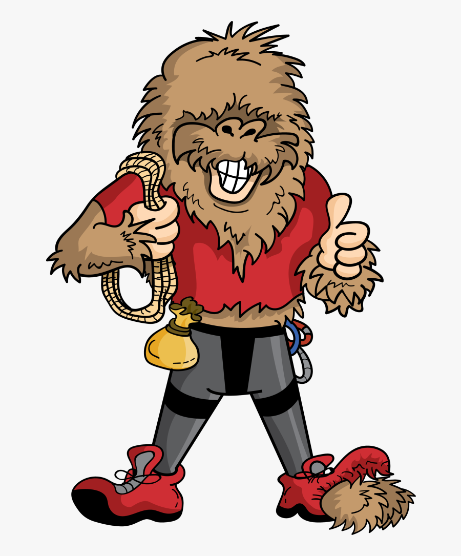 150313 Sasquatch Mascot Large - Cartoon Sasquatch, Transparent Clipart