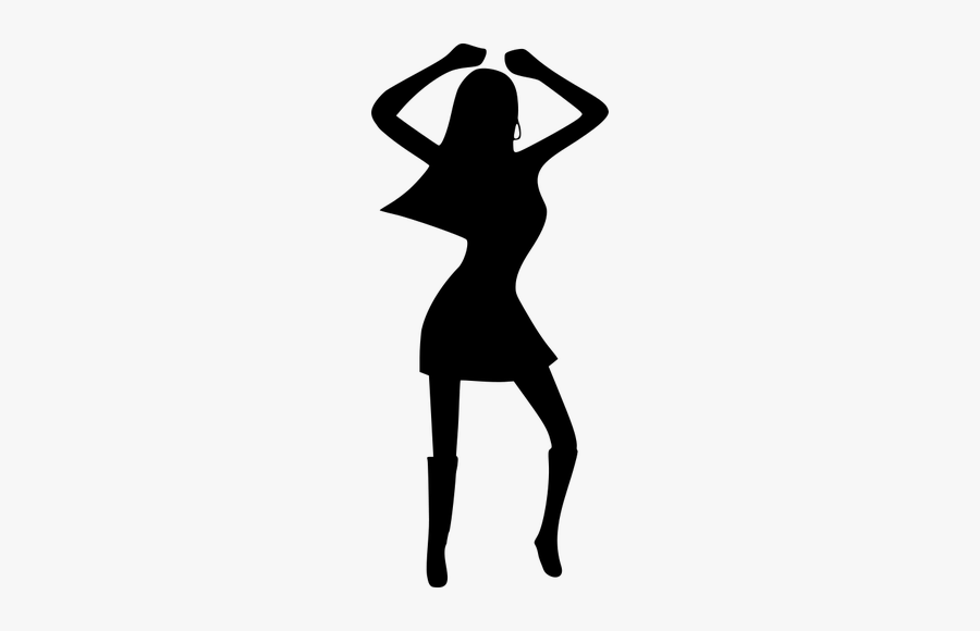 Silhouette Of Female Dancer Vector Image - Disco Dancer Silhouette, Transparent Clipart