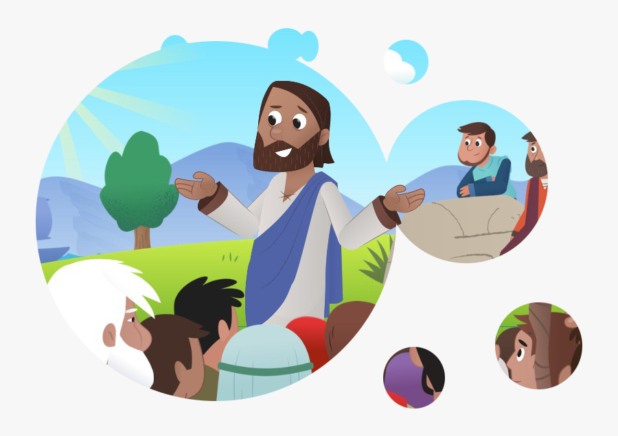 Jesus Teaching Gospel Nudge Blog - Cartoon, Transparent Clipart