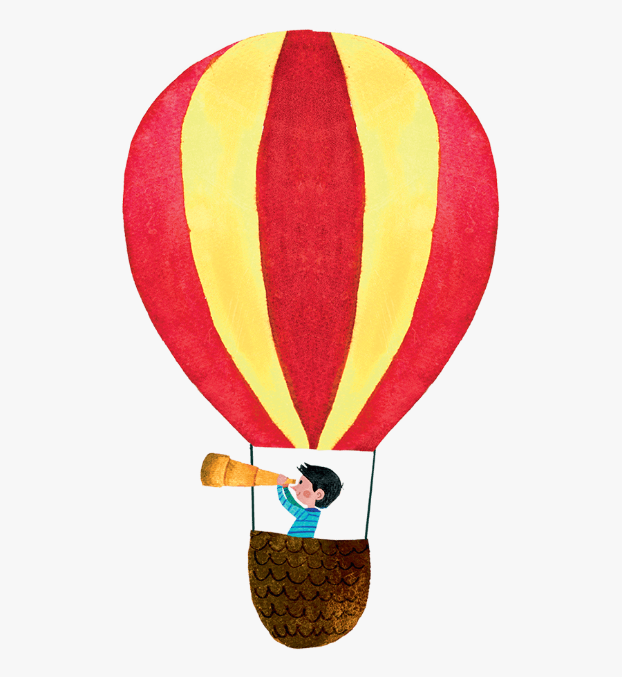 Hot Air Balloon With Children's Png, Transparent Clipart
