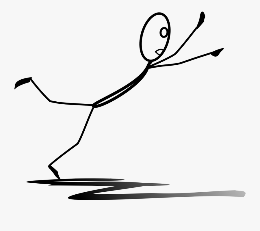 Stickman Falling, Transparent Clipart