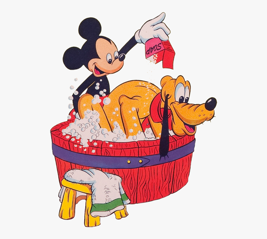 Transparent Take A Bath Clipart - Pluto Disney Taking A Bath, Transparent Clipart