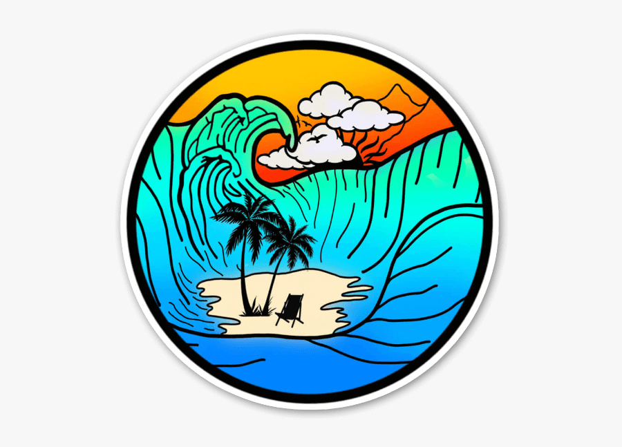 Free Waves Sticker - Ola Png, Transparent Clipart