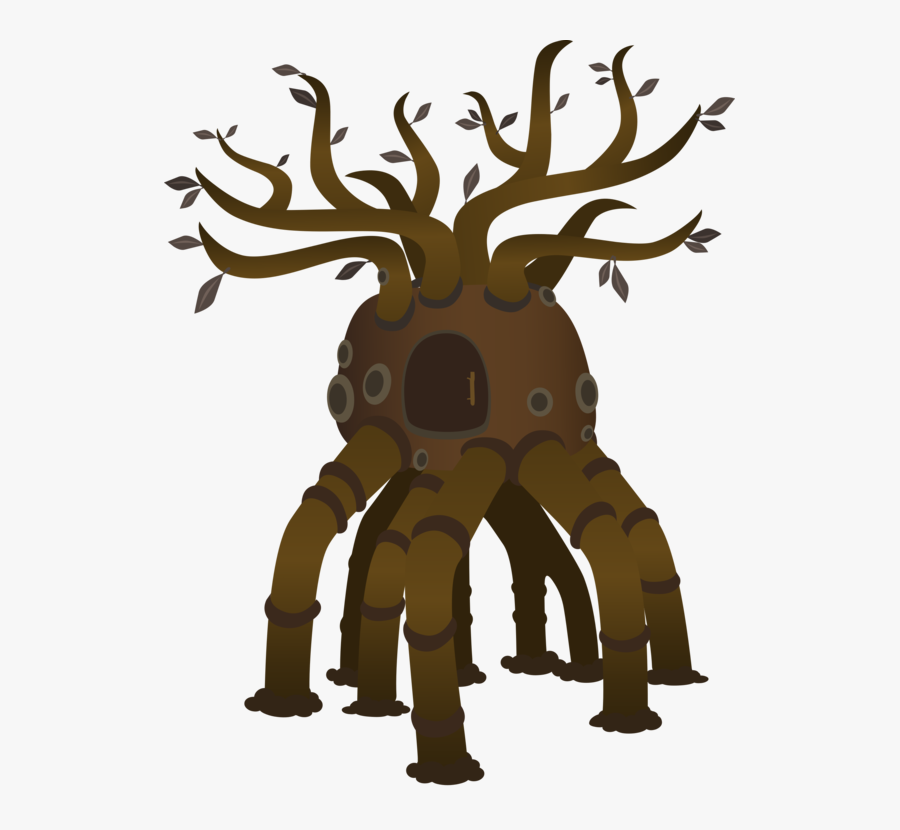 Tree,deer,horn - Illustration, Transparent Clipart