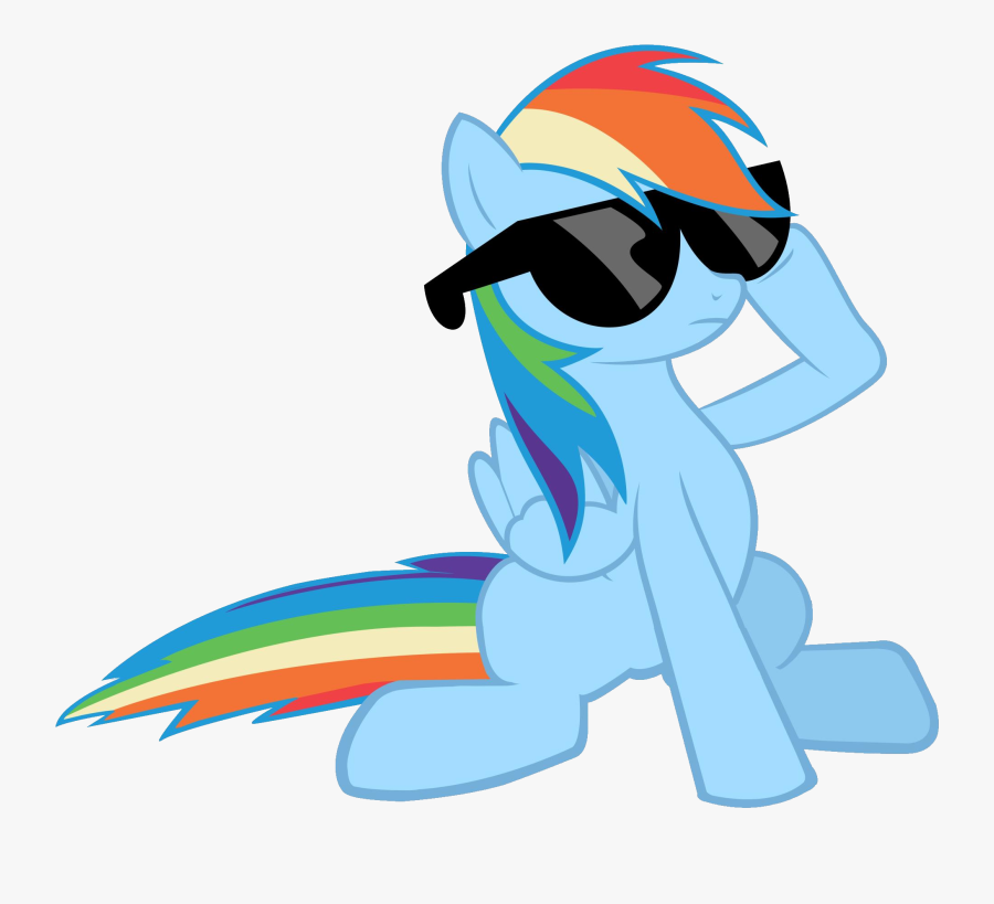 Rainbow Dash Sunglasses Vector By Saksib - My Little Pony Rainbow Dash Sunglasses, Transparent Clipart