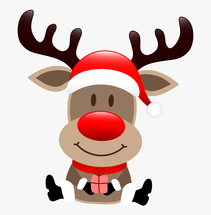 Clip Art Reindeer Bun - Desenho Rena De Natal, Transparent Clipart