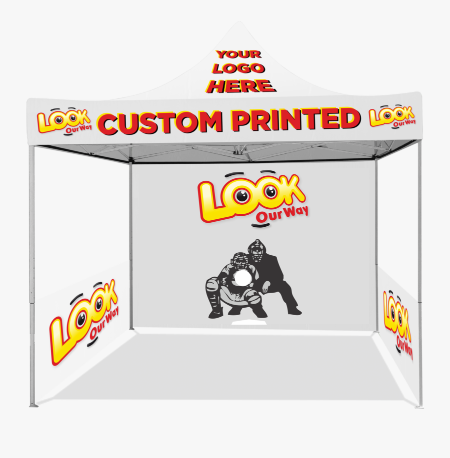 Custom Baseball Throw Pop Up Tent Canopy Complete Set - Baseball Umpire, Transparent Clipart