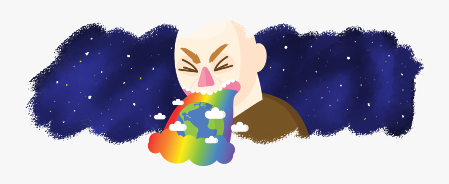A Giant Throwing Up And Creating Planet Earth - Illustration, Transparent Clipart