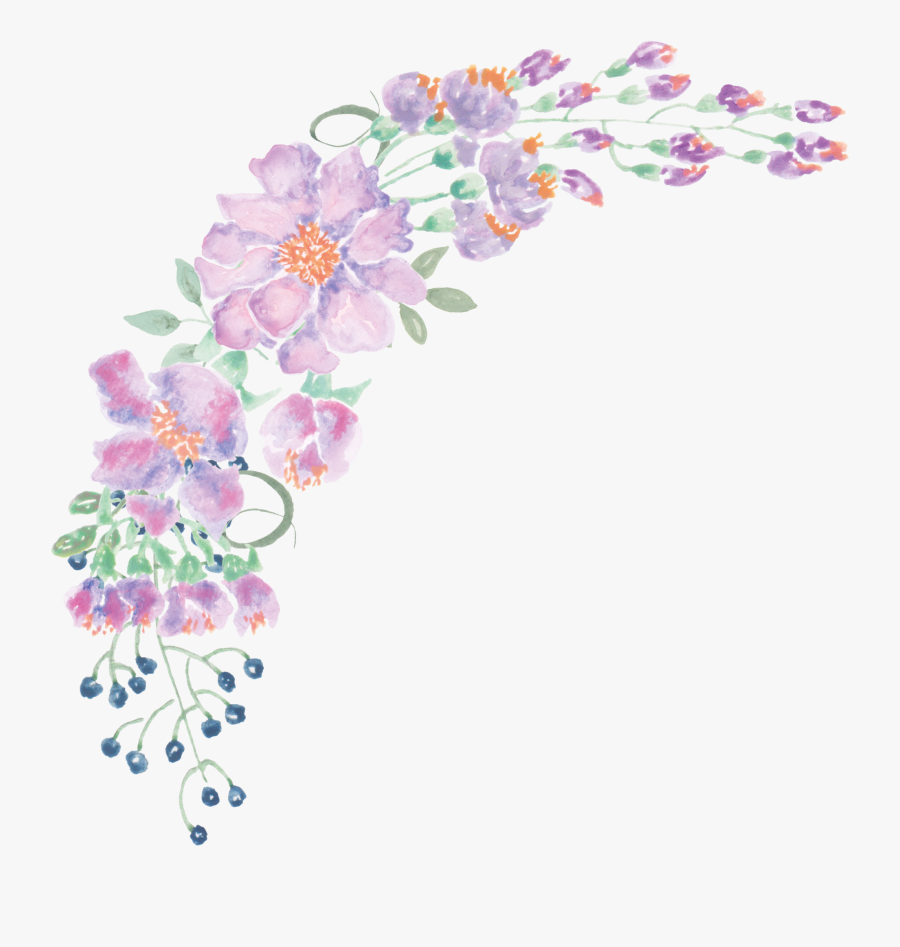 Image Download Design Watercolour Flowers Painting - Flower Design Hd Png Watercolor, Transparent Clipart