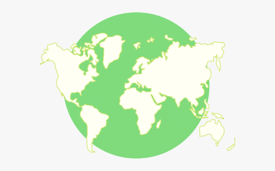 Grass Clipart Bermuda Grass - World Map Teal, Transparent Clipart