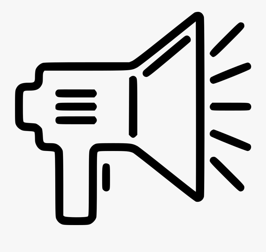 Megaphone Outline Png - Icon, Transparent Clipart