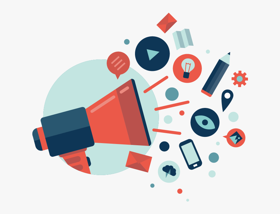 Flat Design Stylish Vector Illustration Megaphone [converted]-01 - Public Relations Vector Png, Transparent Clipart