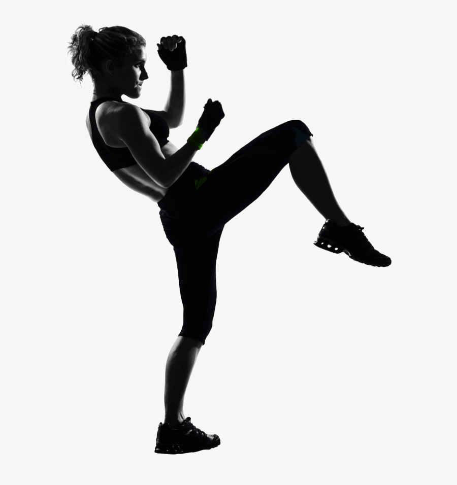 Women Doing Kickboxing - Women Muay Thai Vector, Transparent Clipart