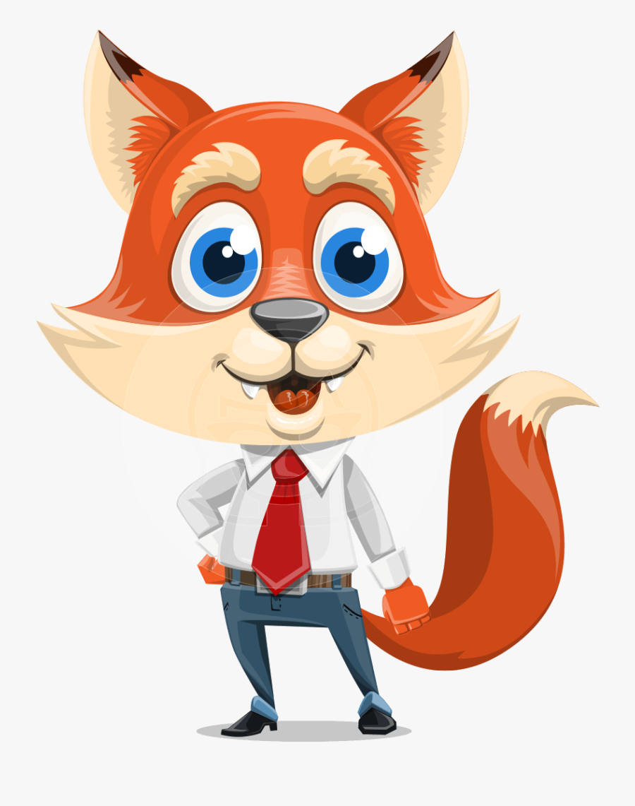 Fox Businessman Cartoon Vector Character Aka Ben Tails - Cartoon Fox, Transparent Clipart