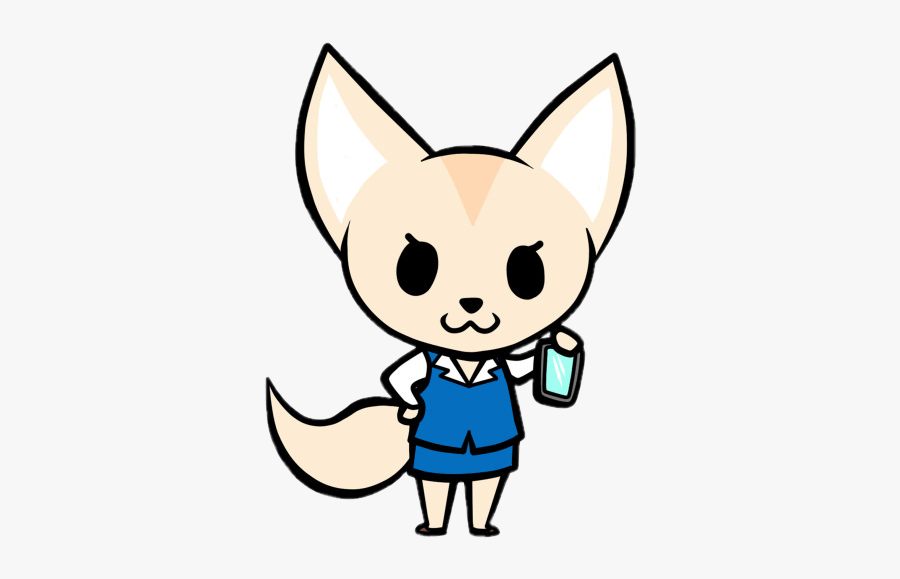 Aggretsuko Character Fenneko The Fennec Fox Holding - Aggretsuko Fenneko, Transparent Clipart