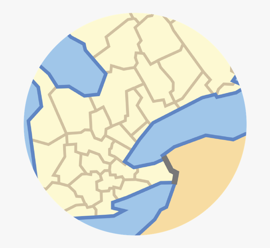 Southern Ontario Map Vector, Transparent Clipart