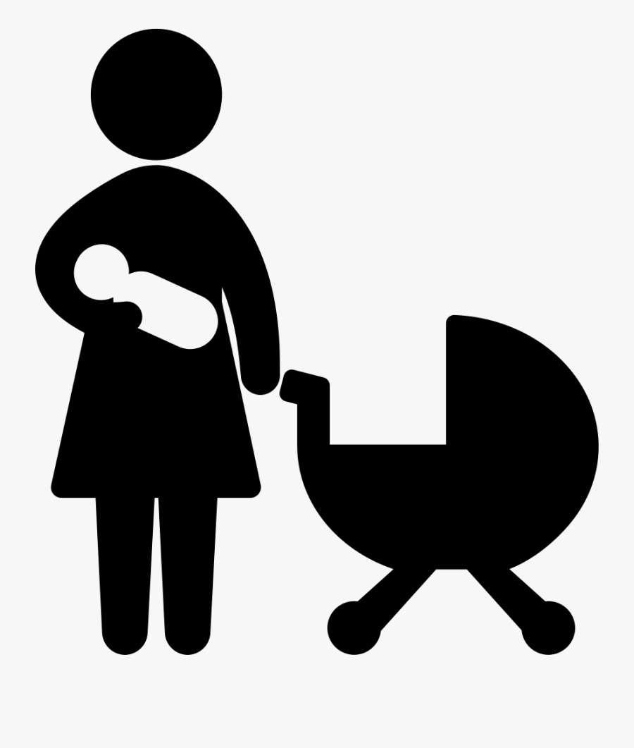 Mother With Baby - Silhouette Mom And Baby Vector, Transparent Clipart