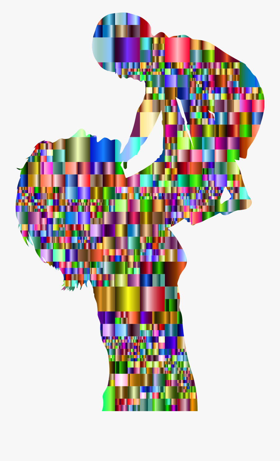 Mother With Baby Mosaic, Transparent Clipart