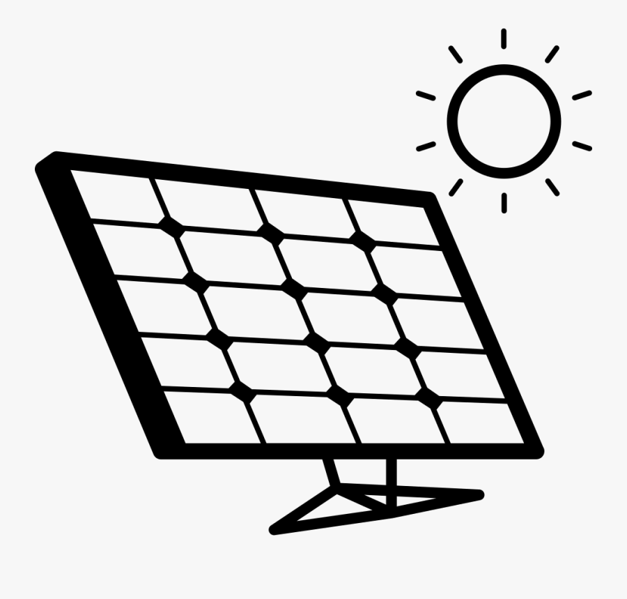 Solar Panel Clipart Black And White, Transparent Clipart