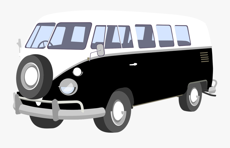 Vw Bus Van German Free Picture - Camper Van Clip Art, Transparent Clipart