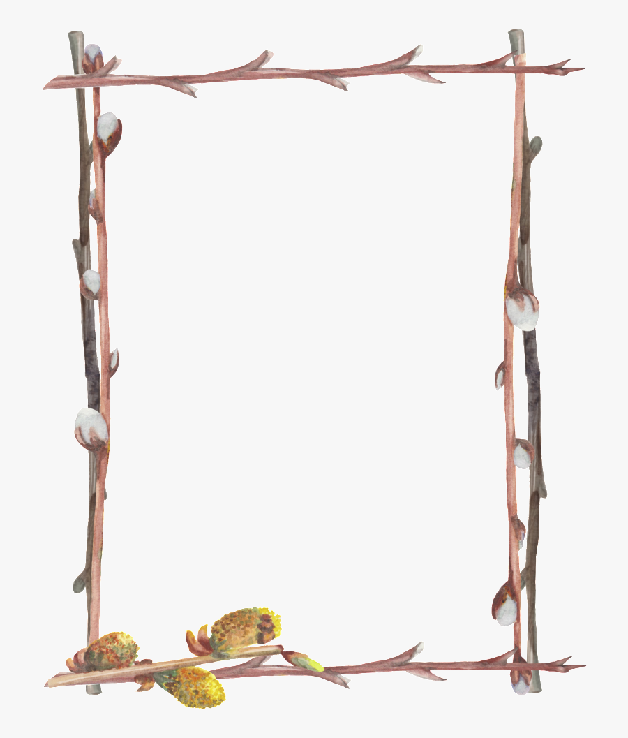 Branch Border Png - Fundo Com Flores Png, Transparent Clipart