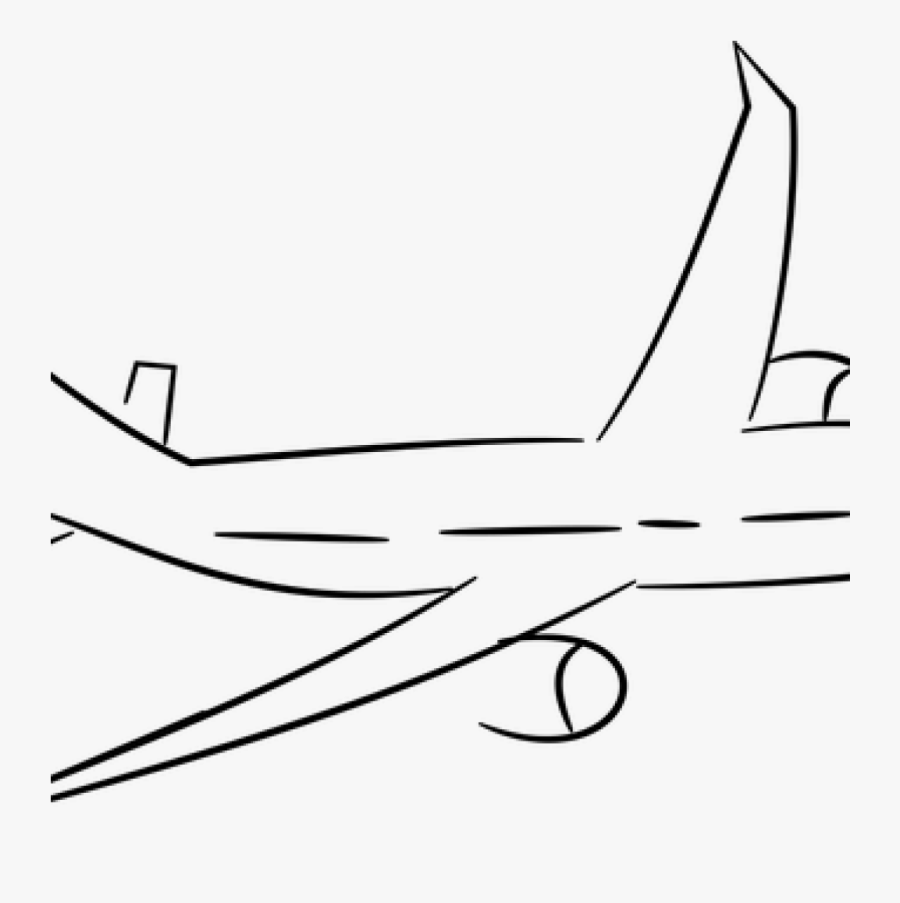 Black And White Airplane Pictures Airplane Images Pixabay - Line Art, Transparent Clipart