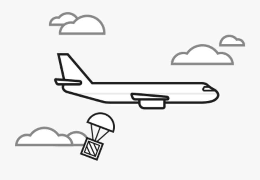 Airplane Clip Air Freight - Airliner, Transparent Clipart