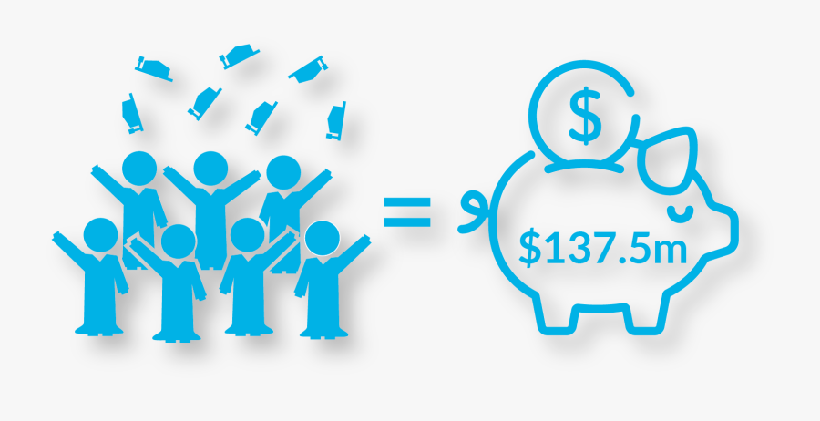 Our Impact - Savings Black And White, Transparent Clipart