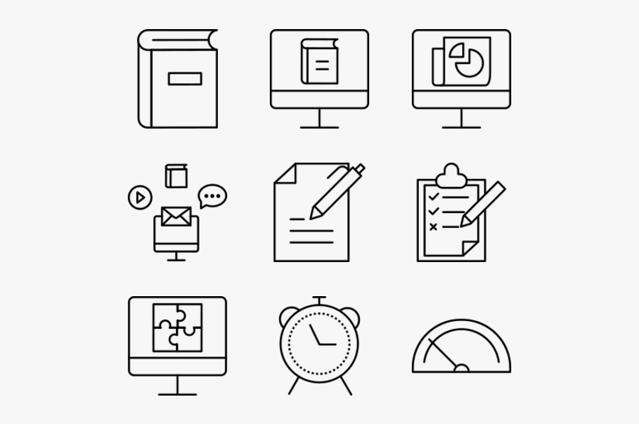Elearning - Museum Icons, Transparent Clipart