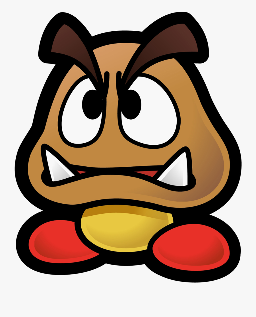 Super Mario Clipart Goomba - Paper Mario The Thousand Year Door Goomba, Transparent Clipart