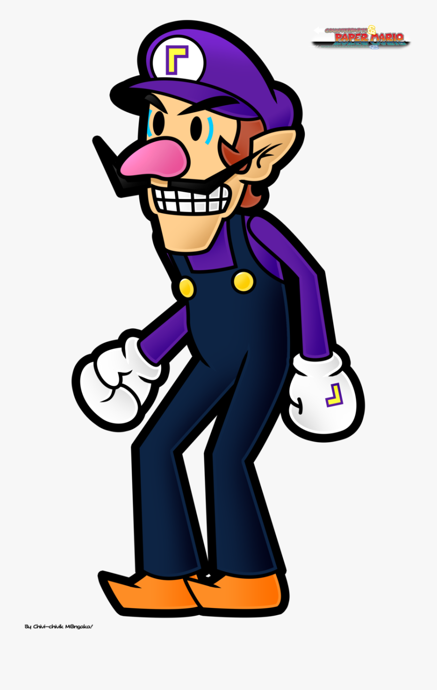 Super Paper Mario Waluigi, Transparent Clipart