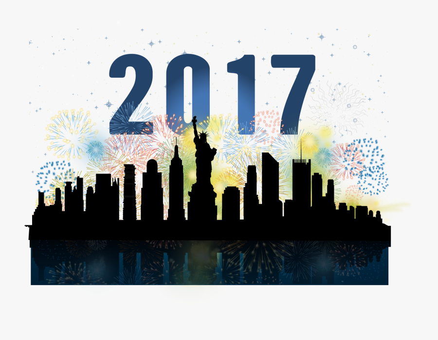 New York City Skyline Silhouette Watercolor Painting - Transparent Nyc Skyline Clipart, Transparent Clipart