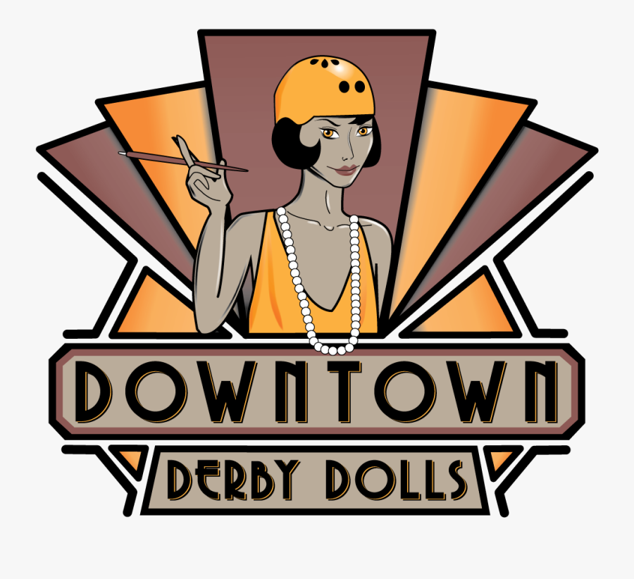 Downtown Derby Dolls - Cartoon, Transparent Clipart
