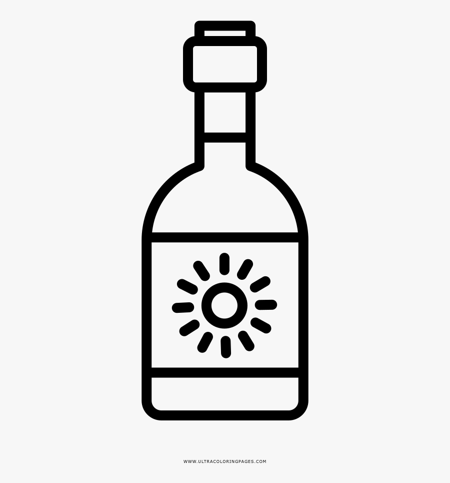 Tequila Coloring Page - Jar Of Medicine, Transparent Clipart