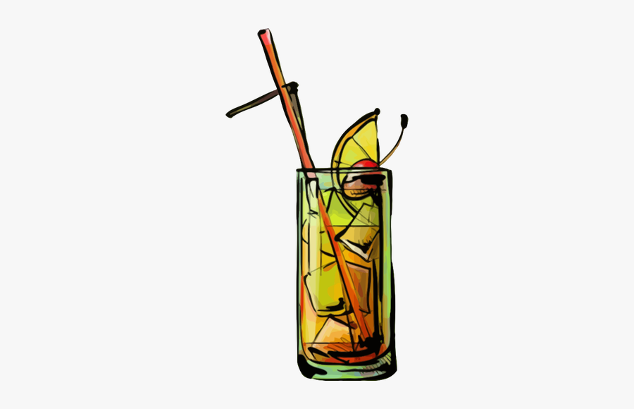 Tequila Sunrise Cocktail - Tequila Sunrise Cocktail Cartoon Free, Transparent Clipart
