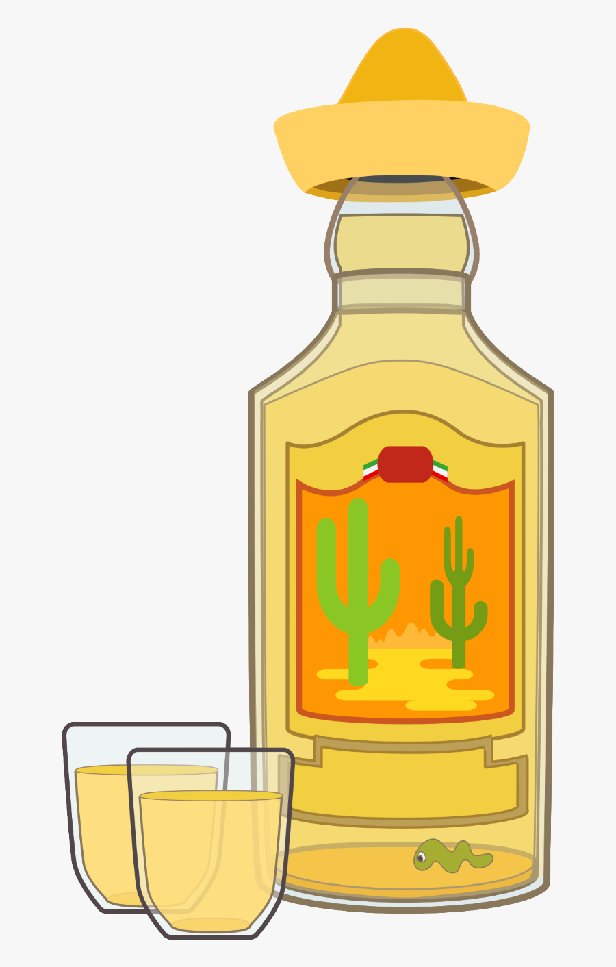 Graphic Tequila Tequila Bottle - Transparent Background Tequila Clip Art, Transparent Clipart