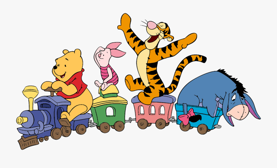 Winnie Pooh Train, Transparent Clipart
