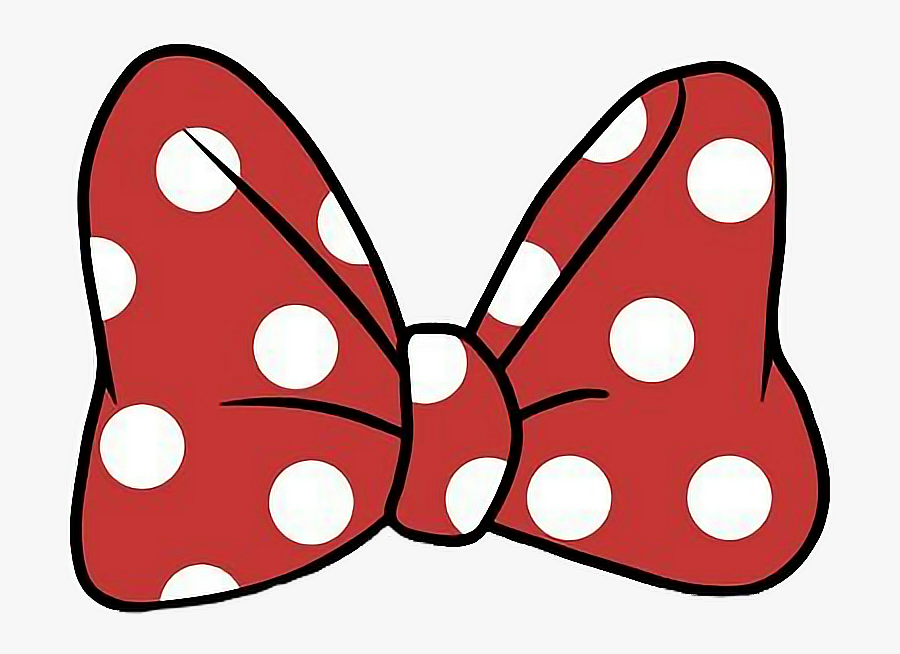 #bow #minniemouse #red #white #head #bynisha #sticker - Minnie Mouse Bow Sticker, Transparent Clipart