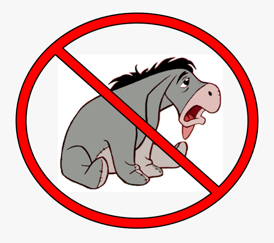 No Eeyore - No Smoking Sign Transparent, Transparent Clipart
